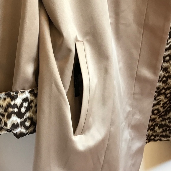 DENNIS BASSO Reversible Leopard Print Jacket Trench Coat Women’s Plus Size 3X - Picture 9 of 16